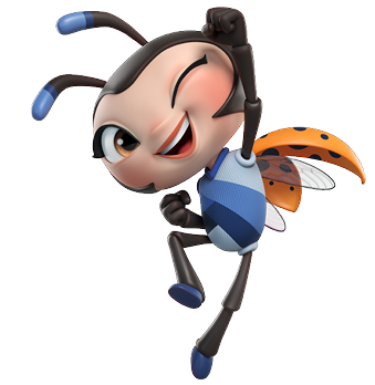 Capzinha (Joaninha) comemorando